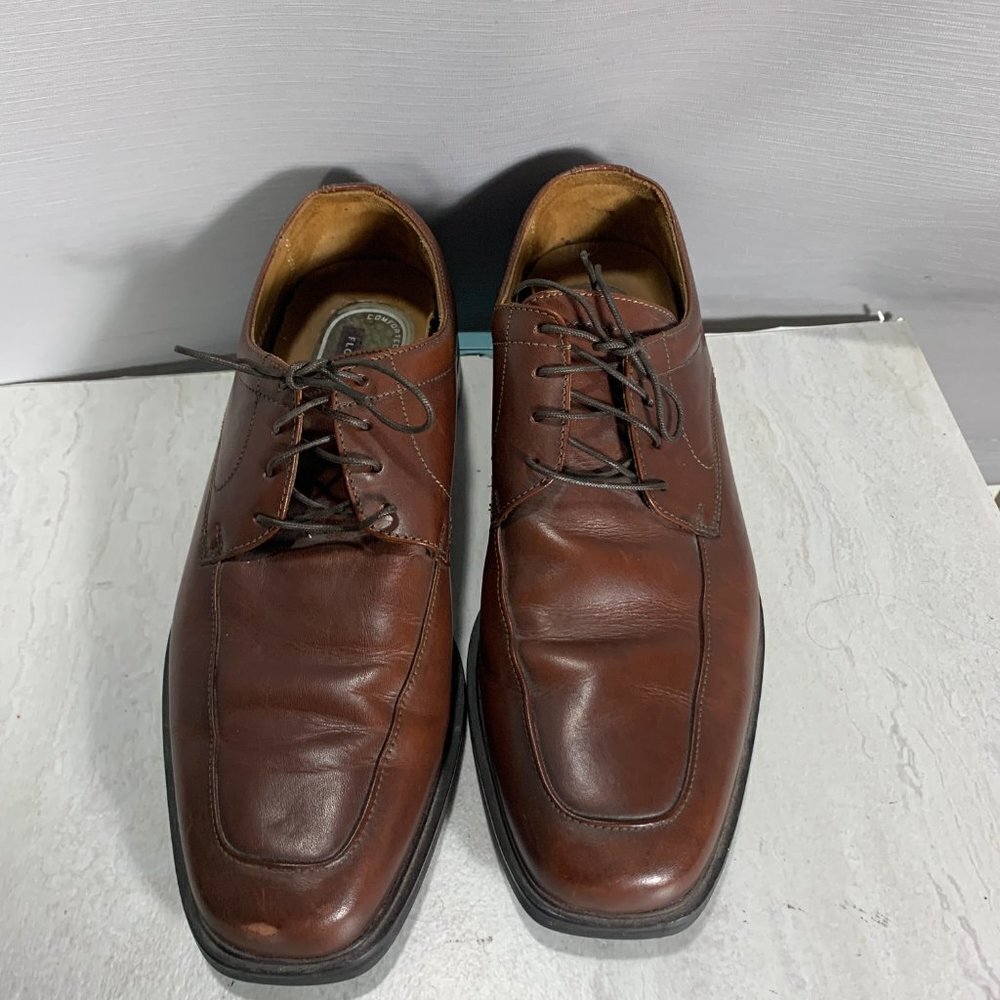 Florsheim DM2 Comfortech Oxford Mens Size 9.5D Brown Leather Lace Up 18291-03
